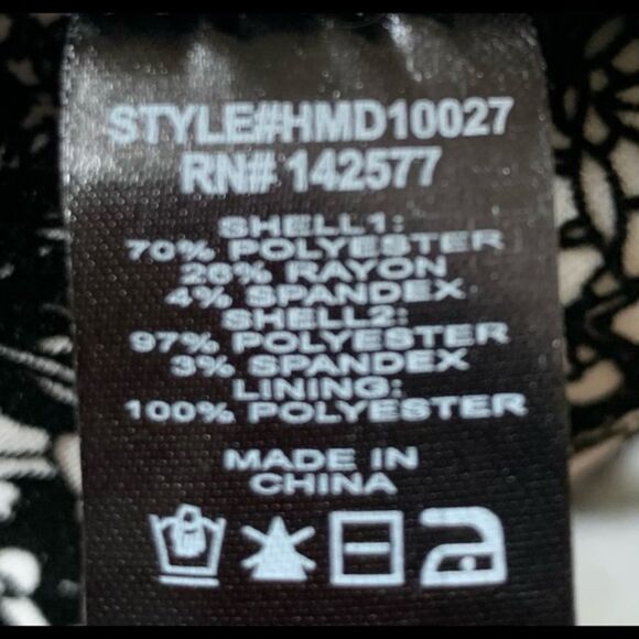 Haute Monde black & white floral Print Mini Dress - Picture 7 of 9